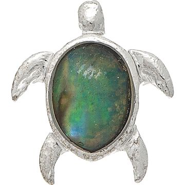 Silver Tiny Abalone Turtle Post Earring