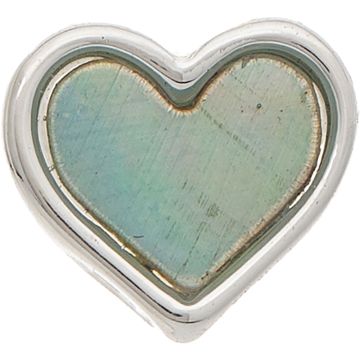 Silver Mother of Pearl Heart Post Earring