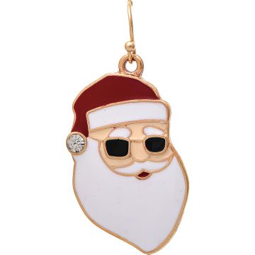 Gold Cool Ray Ban Santa Earring